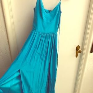 Aqua blue maxi dress
